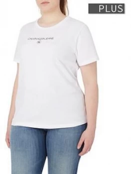 Image of Calvin Klein Jeans Inst Round Neck T-Shirt - White
