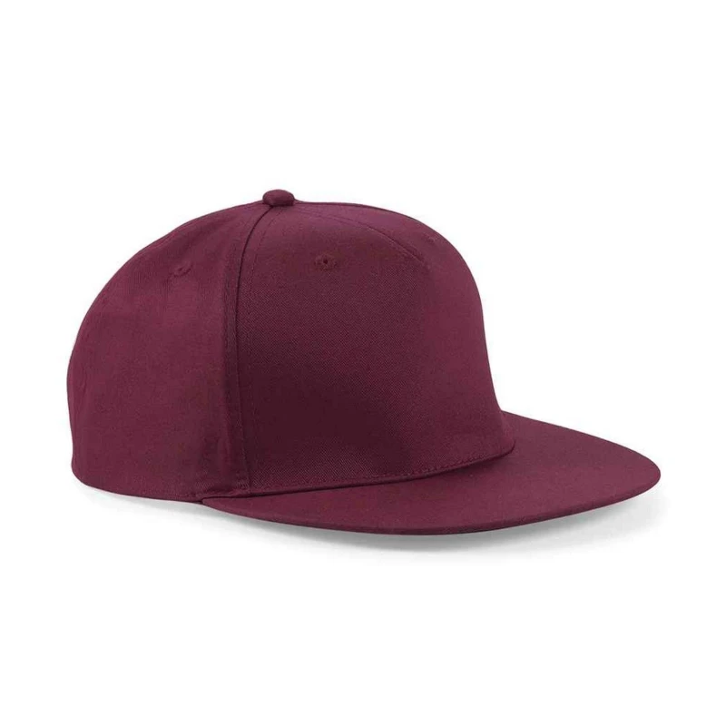 Image of Beechfield Beechfield Men Snapback Cap in Burgundy Burgundy One Size Male 5063527293886