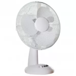 Image of Daewoo COL1567GE 12" Oscillating Table Fan in White 3 Speeds