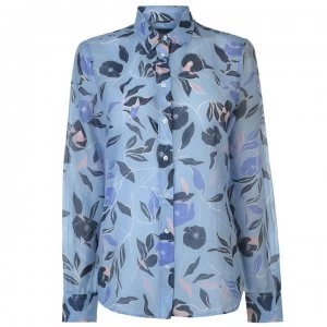 Image of Gant Gant Cotton Silk Blouse Ladies - 468 CAPRI Blue