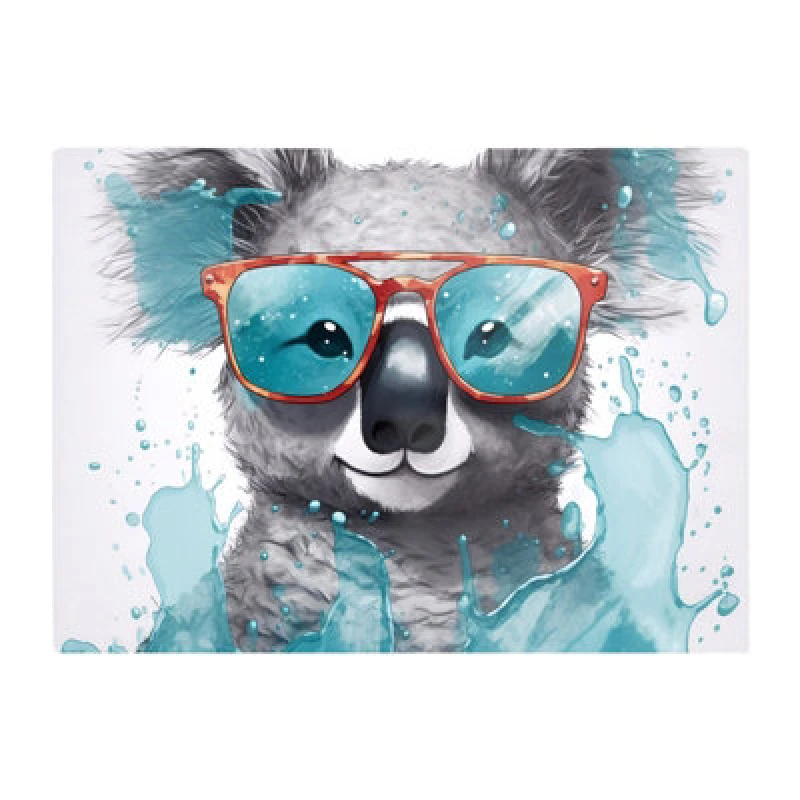 Image of Warren Reed Designer Splashart Koala In Glasses Chopping Board