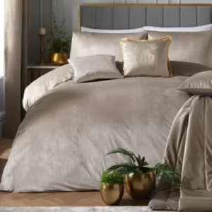 Image of ﻿Laurence Llewelyn-Bowen Montrose Linen Duvet Cover and Pillowcase Set Beige