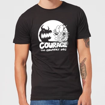 Image of Courage The Cowardly Dog Spotlight Mens T-Shirt - Black - 5XL