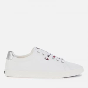 Image of Tommy Jeans Womens Hazel Casual Canvas Trainers - White - UK 7