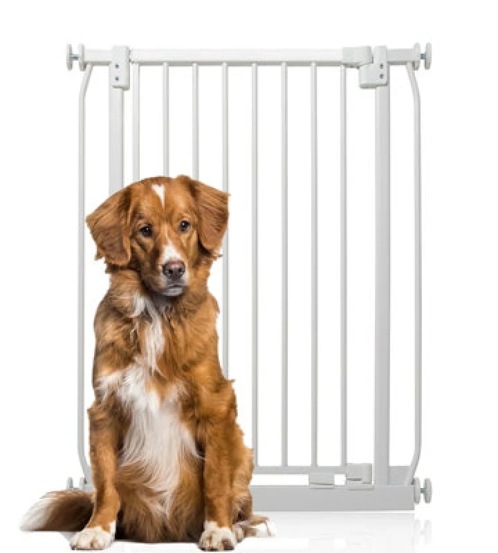 Image of Bettacare Extra Tall Elite Dog Gate, 71Cm - 80Cm, Matt White, Extra Tall 96.8Cm In Height, Pressure Fit Pet Gate