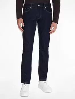 Image of Calvin Klein Slim Fit Rinse Wash Jeans - Denim Medium, Denim Medium, Size 32, Length Regular, Men