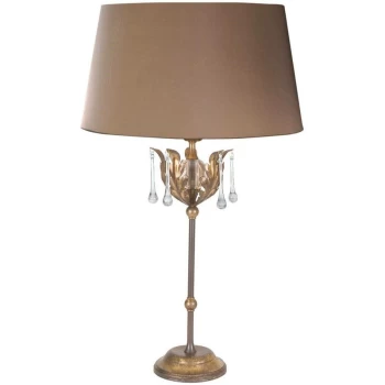 Image of Amarilli - 1 Light Table Lamp Gold, Bronze, E27 - Elstead
