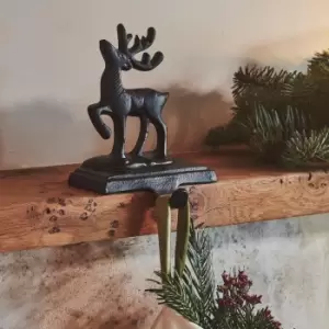 Image of Stocking Holder Deer Black H17Cm W10Cm