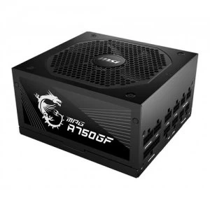 Image of MSI MPG A750GF UK PSU '750W 80 Plus Gold certified Fully Modular 100% Japanese Capacitor Flat Cables ATX Power Supply Unit UK Powercord Black Supp