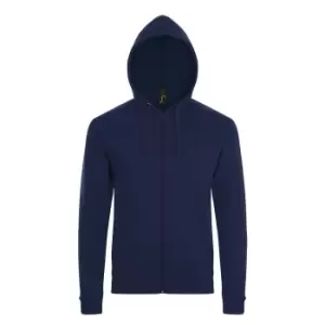 Image of SOLS Mens Stone Zip Up Plain Hoodie (S) (French Navy)