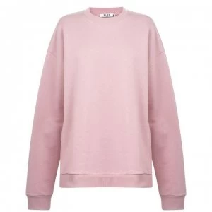 Image of NA-KD Oversized Knit Sweatshirt - Dusty Pink Rose