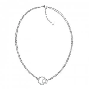 Image of Tommy Hilfiger Double Open Necklace - Silver