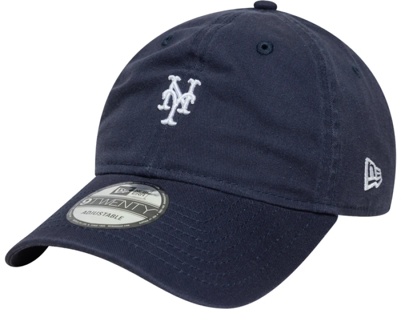 Image of New Era Mlb 9twenty New York Mets Washed Mini Logo Cap Blue OSFM