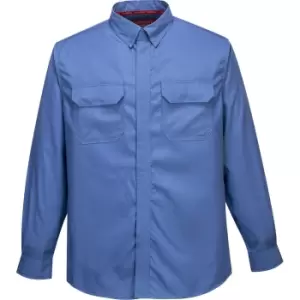 Image of Portwest FR69 Bizflame Plus Chemical Shirt Blue M
