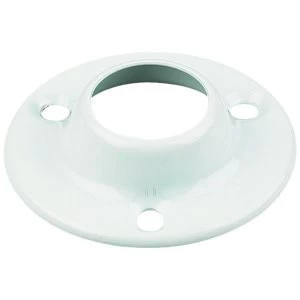 Image of Wickes Interior Wardrobe Rail Deluxe Socket - 19mm White Pack of 2