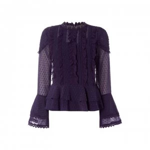 Image of Biba Victorian Blouse - Purple