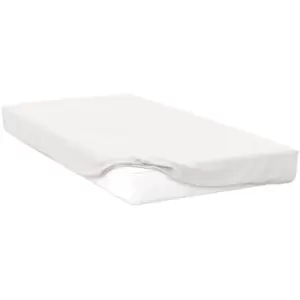 Image of Belledorm 200 Thread Count Cotton Percale Ultra Deep Fitted Sheet (Double) (Ivory) - Ivory