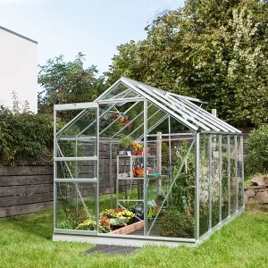 Image of Vitavia Venus 6' x 12' Aluminium Greenhouse with FREE Base - Toughened Glass