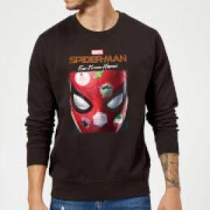 Image of Spider-Man Far From Home Stickers Mask Sweatshirt - Black - 5XL