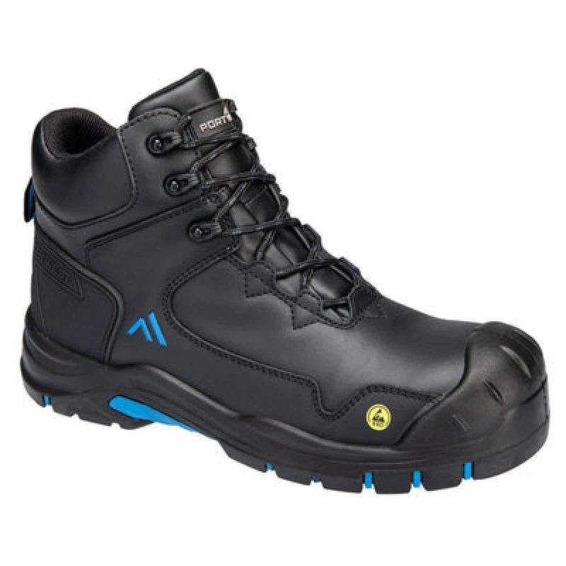 Image of Portwest Apex Composite Mid ESD Safety Boots FC18BKB45 Colour: Black / Blue