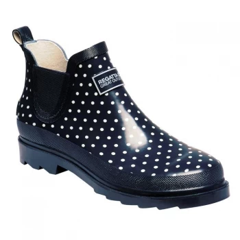 Image of Regatta Lady Harper Ankle Wellington - Navy Polka