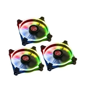 Image of Raijintek Macula 12 Rainbow RGB LED Fan Set of 3 - 120mm