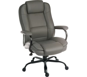 Image of TEKNIK Goliath Duo Leather Reclining Executive Chair - Grey