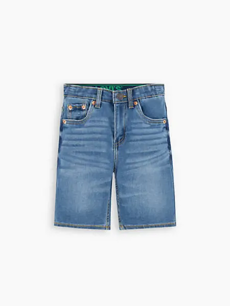 Image of Kids Slim Fit Eco Performance Shorts - Blue