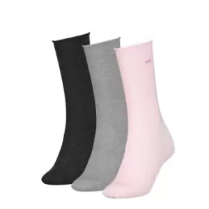 Image of Calvin Klein Roll top 3 pair pack ankle socks - Pink