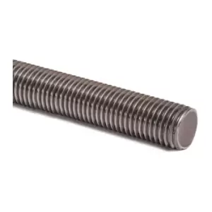 Image of Fully Threaded Rod Zinc Plated Studding Bar Grade 4.8 - 1m Length - Diameter 10mm - Pack of 1