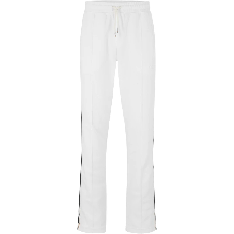 Image of Boss Mens Hadicomfort Closed Hem Fleece Joggers White male S