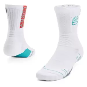 Image of Under Armour Armour Curry Mid Crew Socks Mens - White