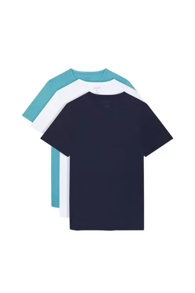 Image of 3 Pack T-Shirt Alpine Sky White Apres Navy