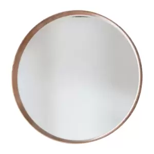 Image of Sutton Round Mirror Oak 74cm Natural