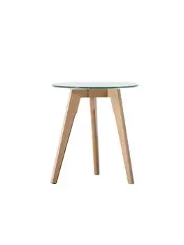 Image of Hometown Interiors Simard Round Side Table Oak