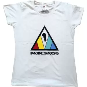 Image of Imagine Dragons - Triangle Logo Ladies XX-Large T-Shirt - White