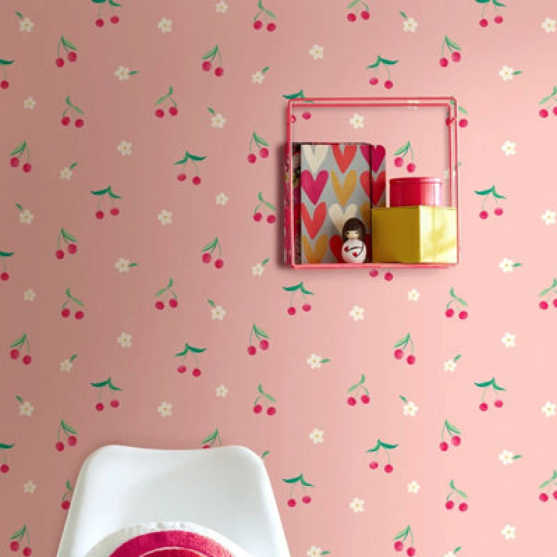 Image of Hoopla Walls Cheery Cherries Watermelon 10M Wallpaper