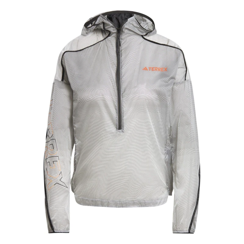 Image of adidas Terrex Agravic Windweave Pro Trail Running Windbreaker Womens - Grey Grey XS