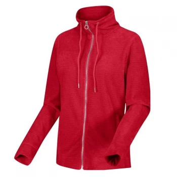 Image of Regatta Red 'Edlyn' Funnel Neck Drawcord Full Zip Fleece - 8
