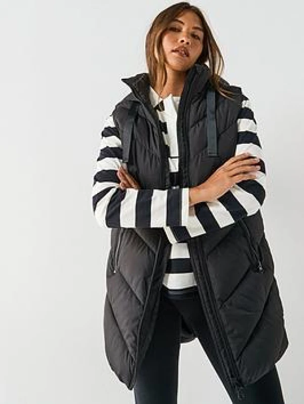 Image of JDY Mid-Length Padded Gilet with Zip-Up Fastening, Mid-Season Black Women XS;S;M