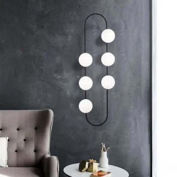 Image of Abak&uuml;s - 4921 Black White Wall Lamp
