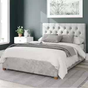 Image of Olivier Mirazzi Velvet Ottoman Bed Silver