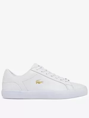 Image of Lacoste Lerond 0722 Trainers, White/Gold, Size 5, Women