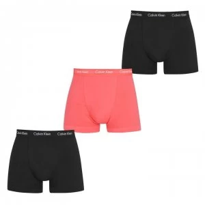 Image of Calvin Klein Stretch Trunks 3 Pack - Blk/Coral/Phant