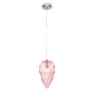 Image of Modern Globo Chrome Pendant Ceiling Light Glass Shade