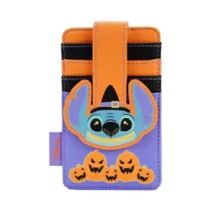 Image of Loungefly Disney Lilo and Stitch Striped Halloween Candy Cardholder