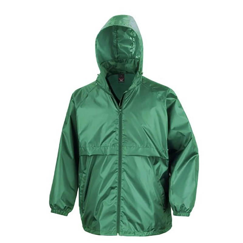 Image of Result Result Men Core Adult Windcheater Water Repellent Windproof Jacket in Emerald Size: Small Emerald S Male 5055747557336