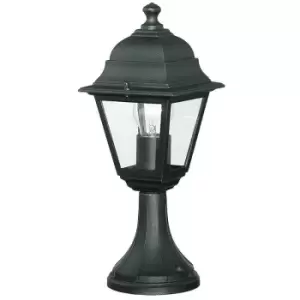 Image of Lanterne de jardin Paletto Aluminium,diffuseur Verre Noir 1 ampoule cm