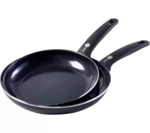 Image of GREENPAN Cambridge 2 Piece Non-stick Pan Set - Black