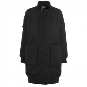 Image of Everlast Long Bomber Jacket - Black